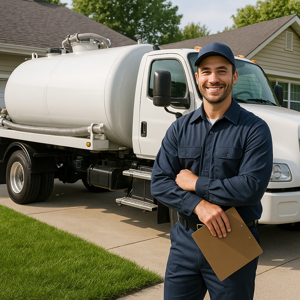 Professional septic service technician ready to help in Alpharetta